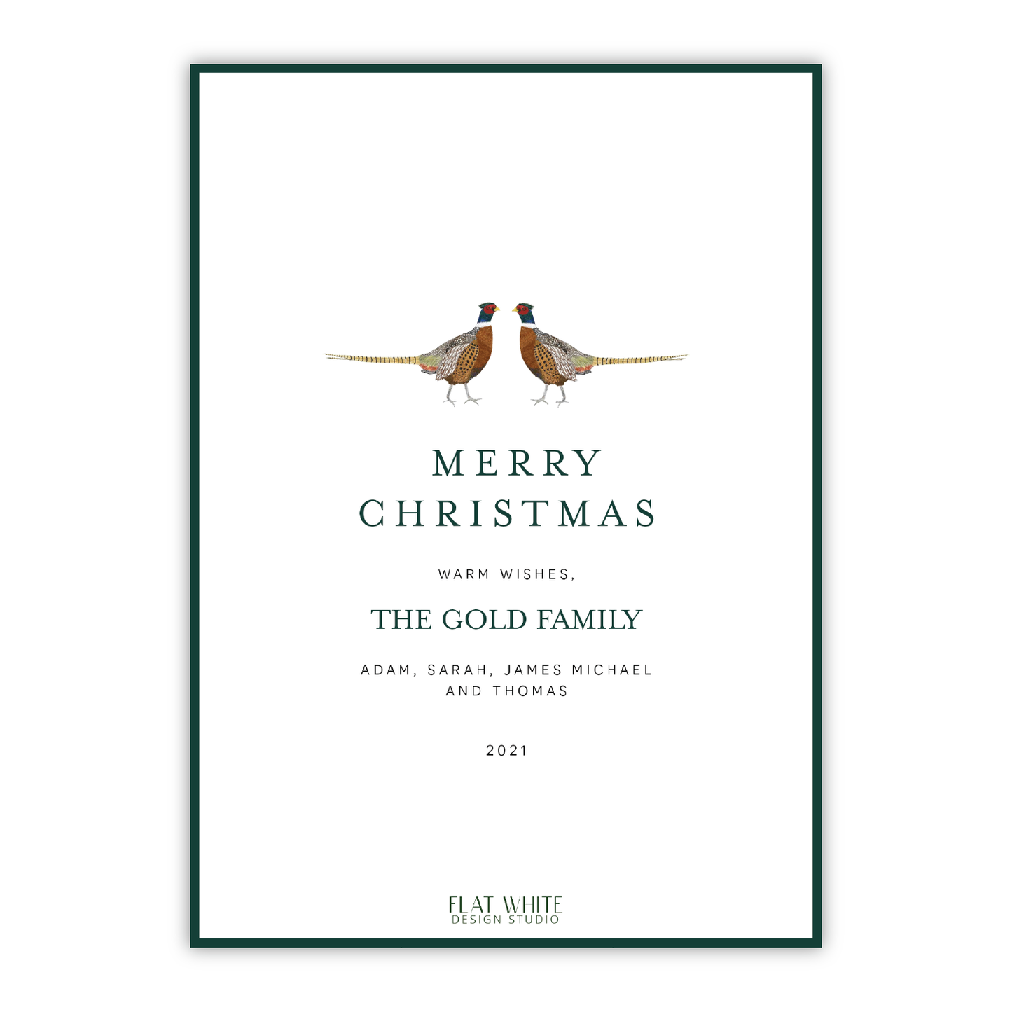 Pheasant Holiday Hunt Border Portrait