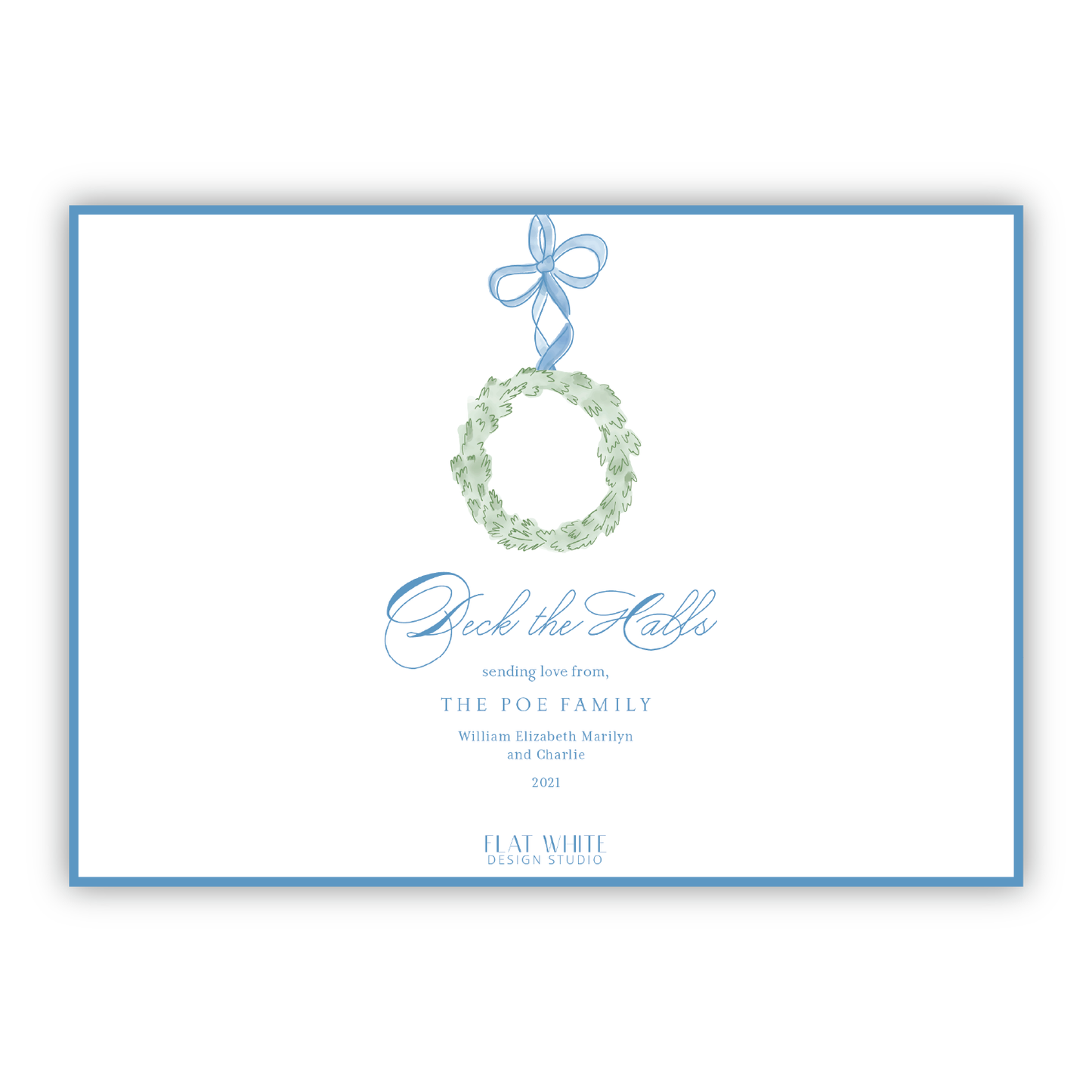 Wreath and Ribbon Holiday Pattern Landscape