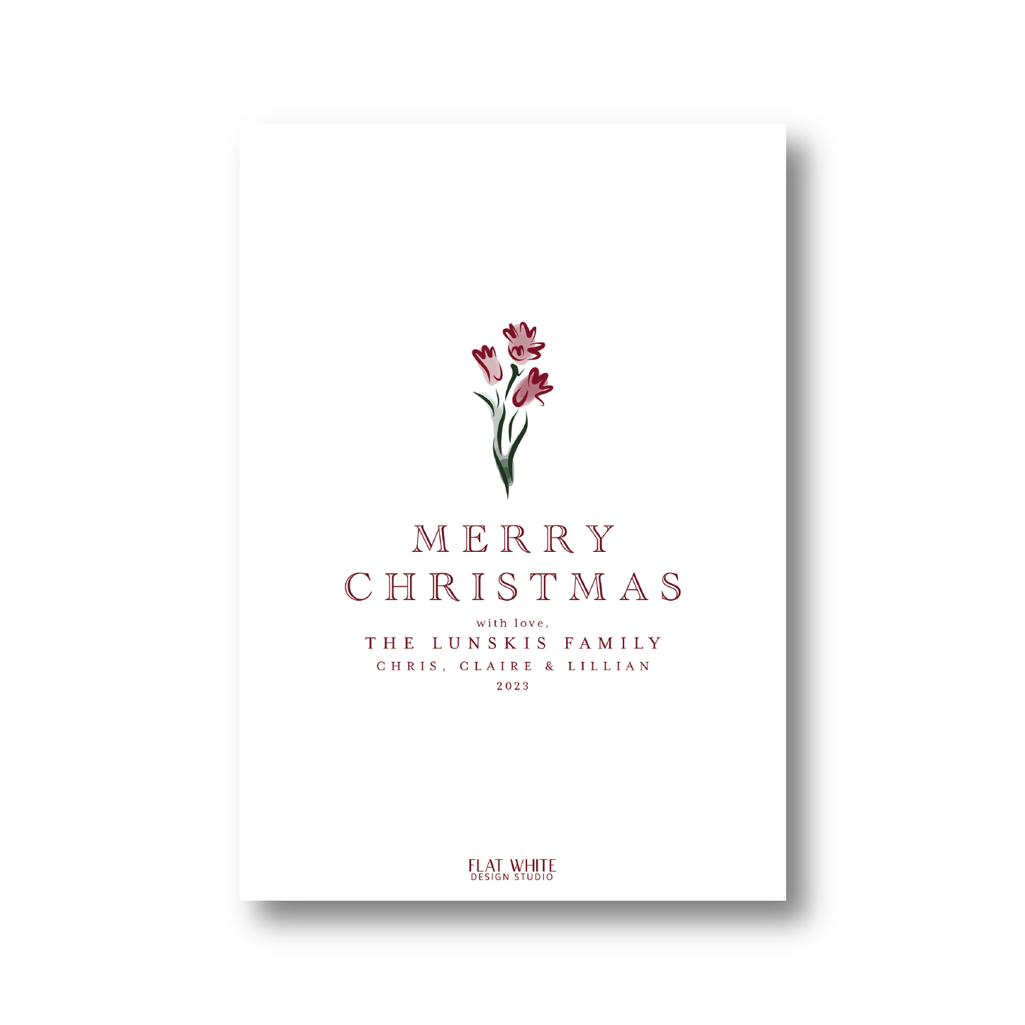 Christmas Flower Garden Pattern Portrait