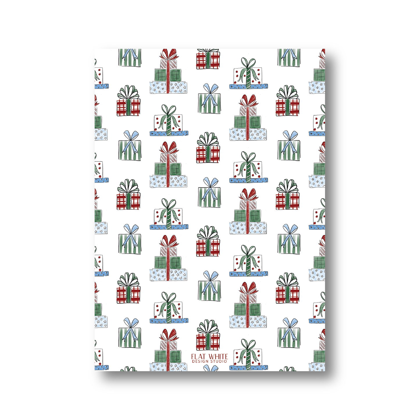 Holly Jolly Gift Pattern Portrait Crest
