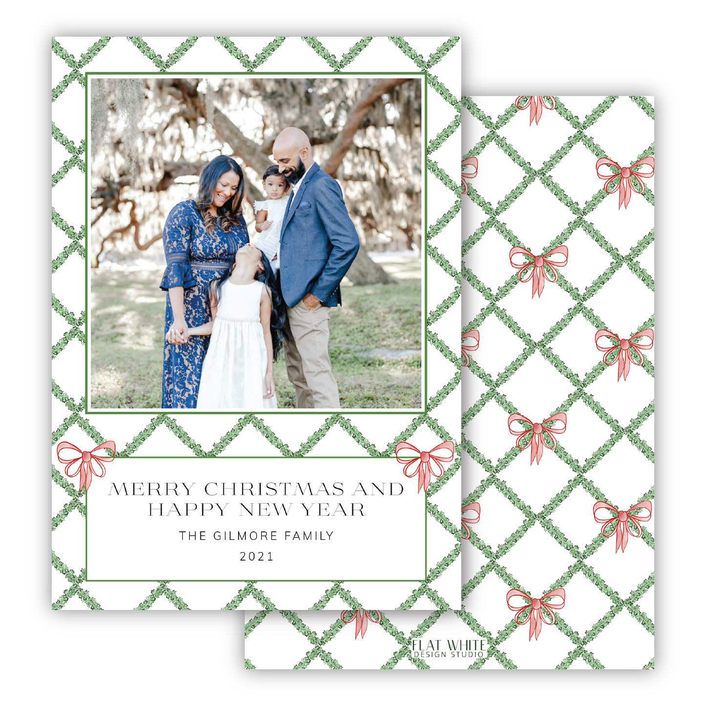 Holiday Ivy and Bows Portrait