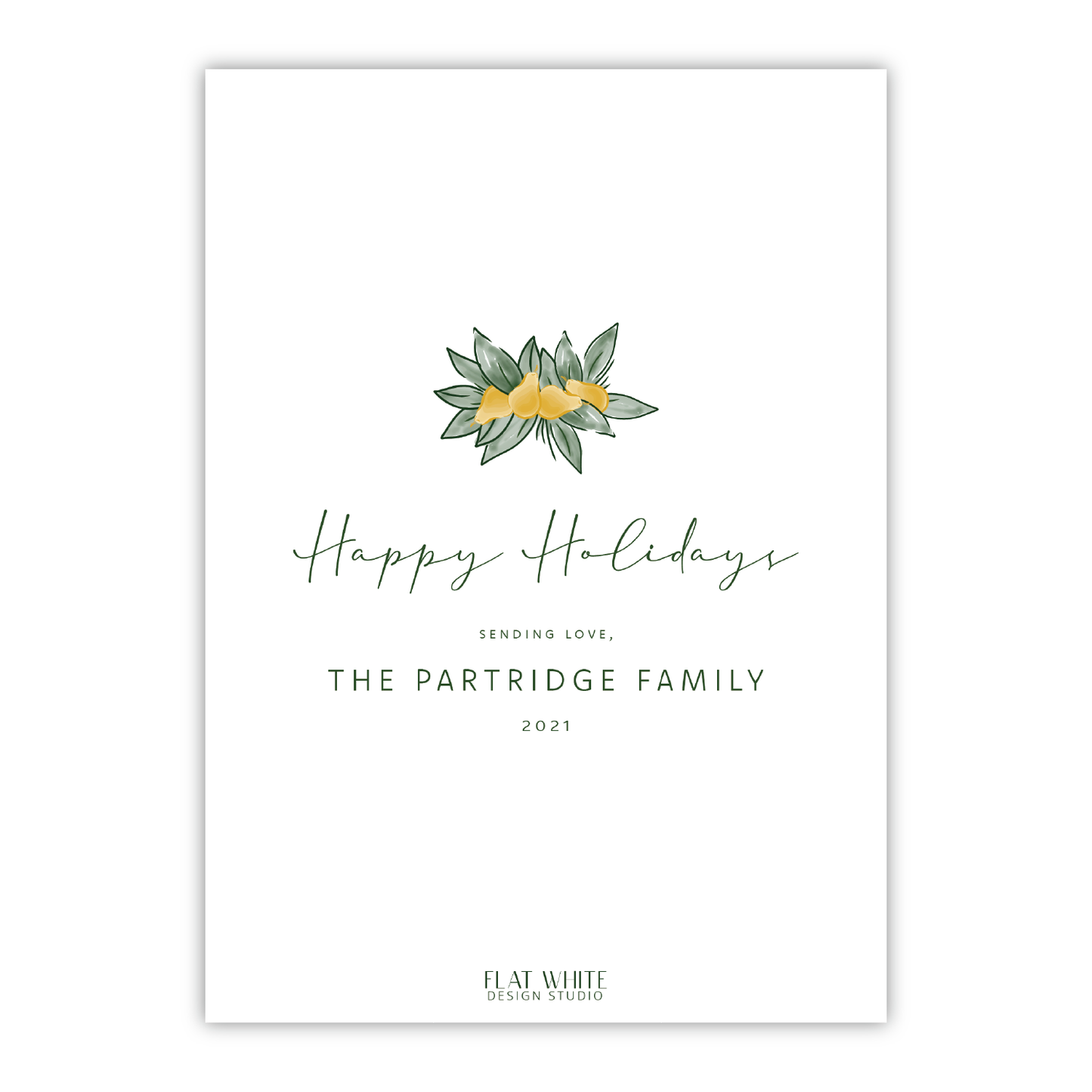 Partridge Pear Garland Portrait