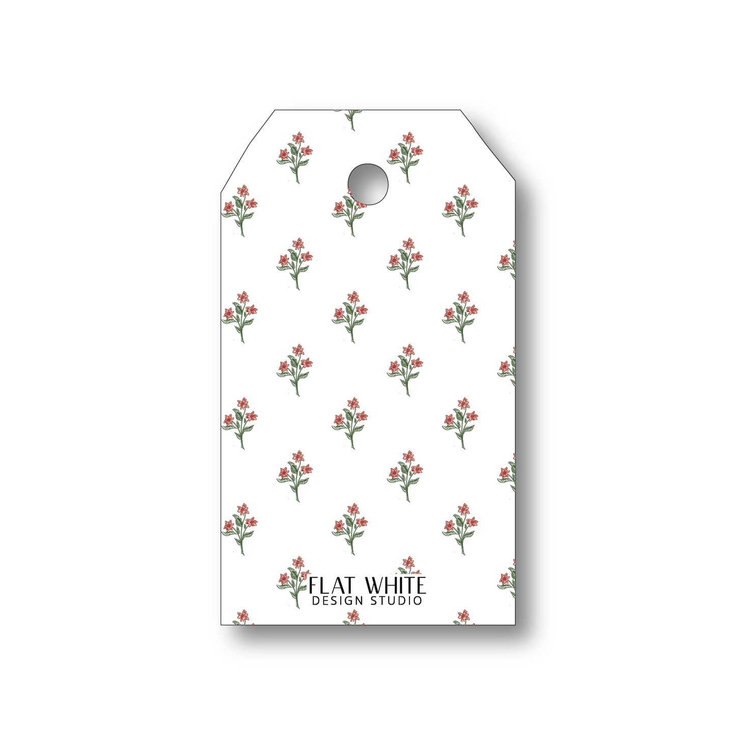 Christmas Poinsettia Holiday Gift Tag