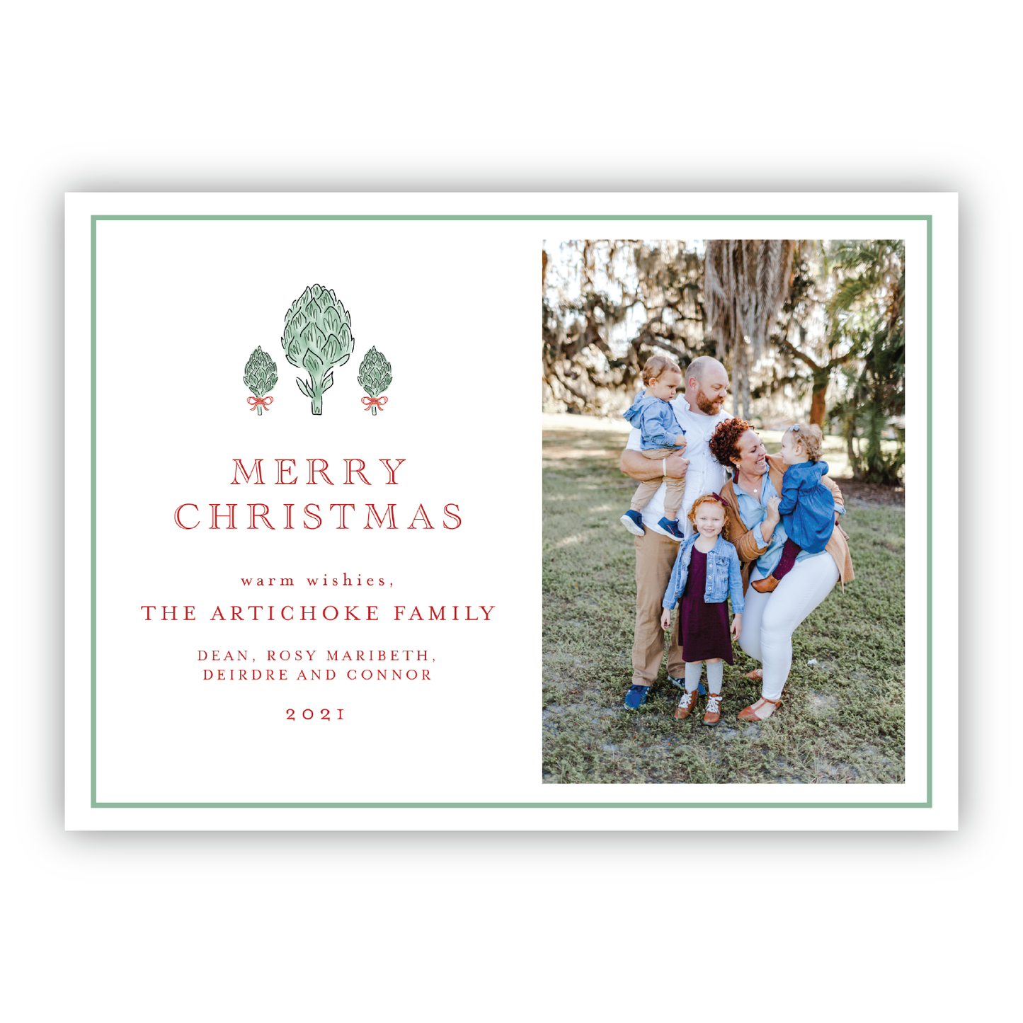 Artichoke Christmas Tree Crest Landscape