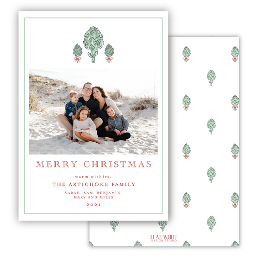 Artichoke Holiday Tree Crest Portrait