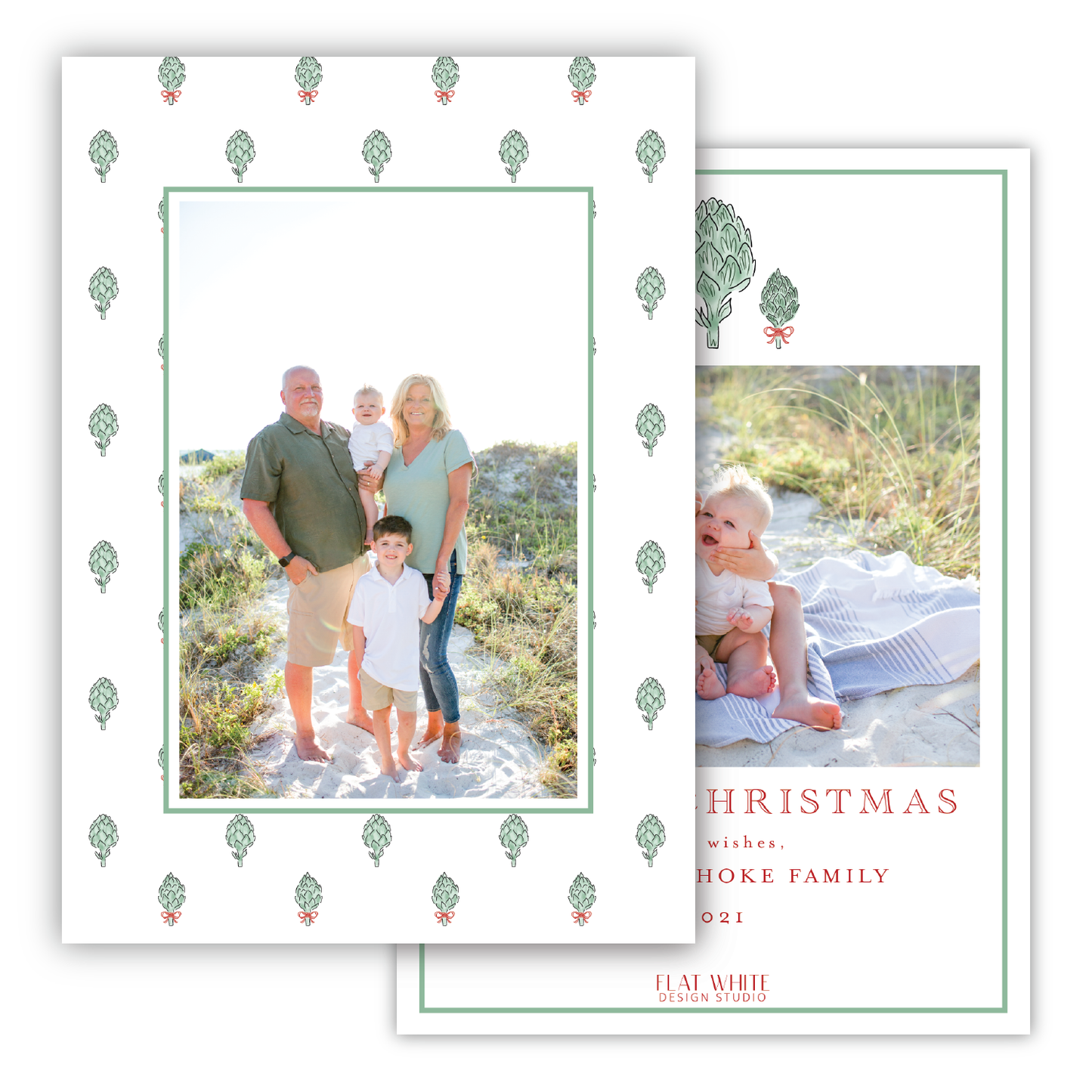 Artichoke Holiday Tree Pattern Portrait