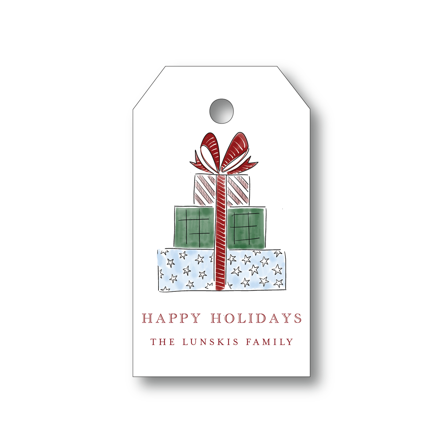 Holly Jolly  Gift Tag