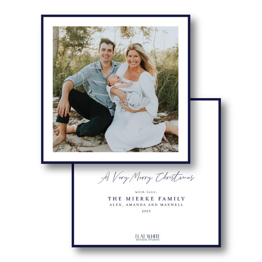 Navy Pine Holiday Tree Square