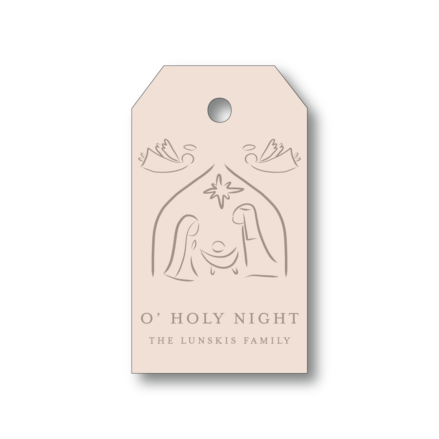 O' Holy Night Nativity Gift Tag
