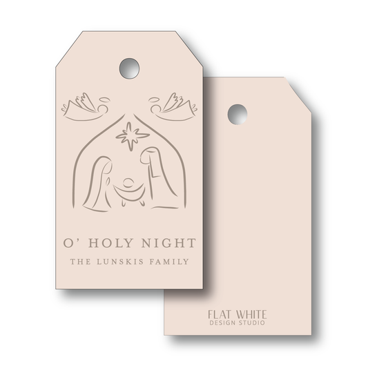 O' Holy Night Nativity Gift Tag