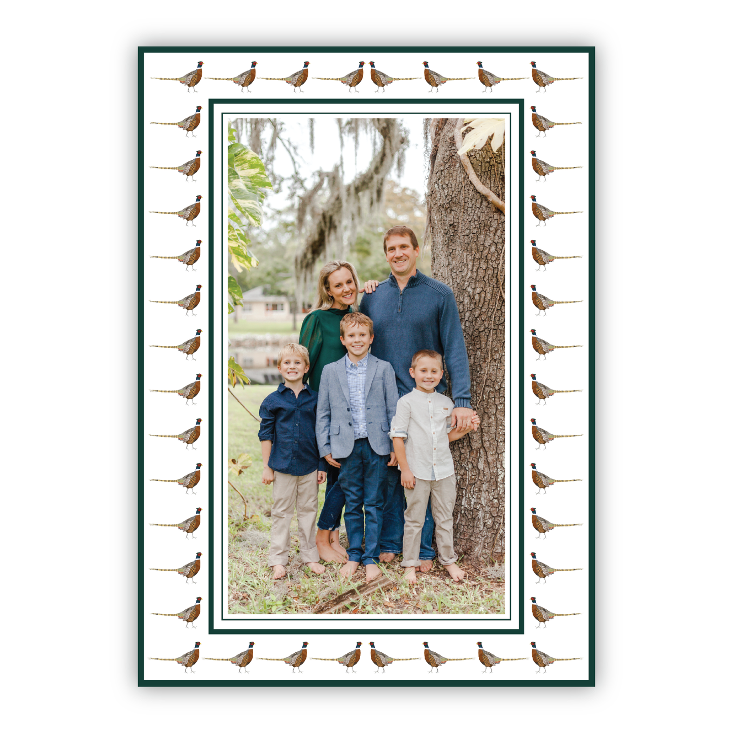 Pheasant Holiday Hunt Border Portrait