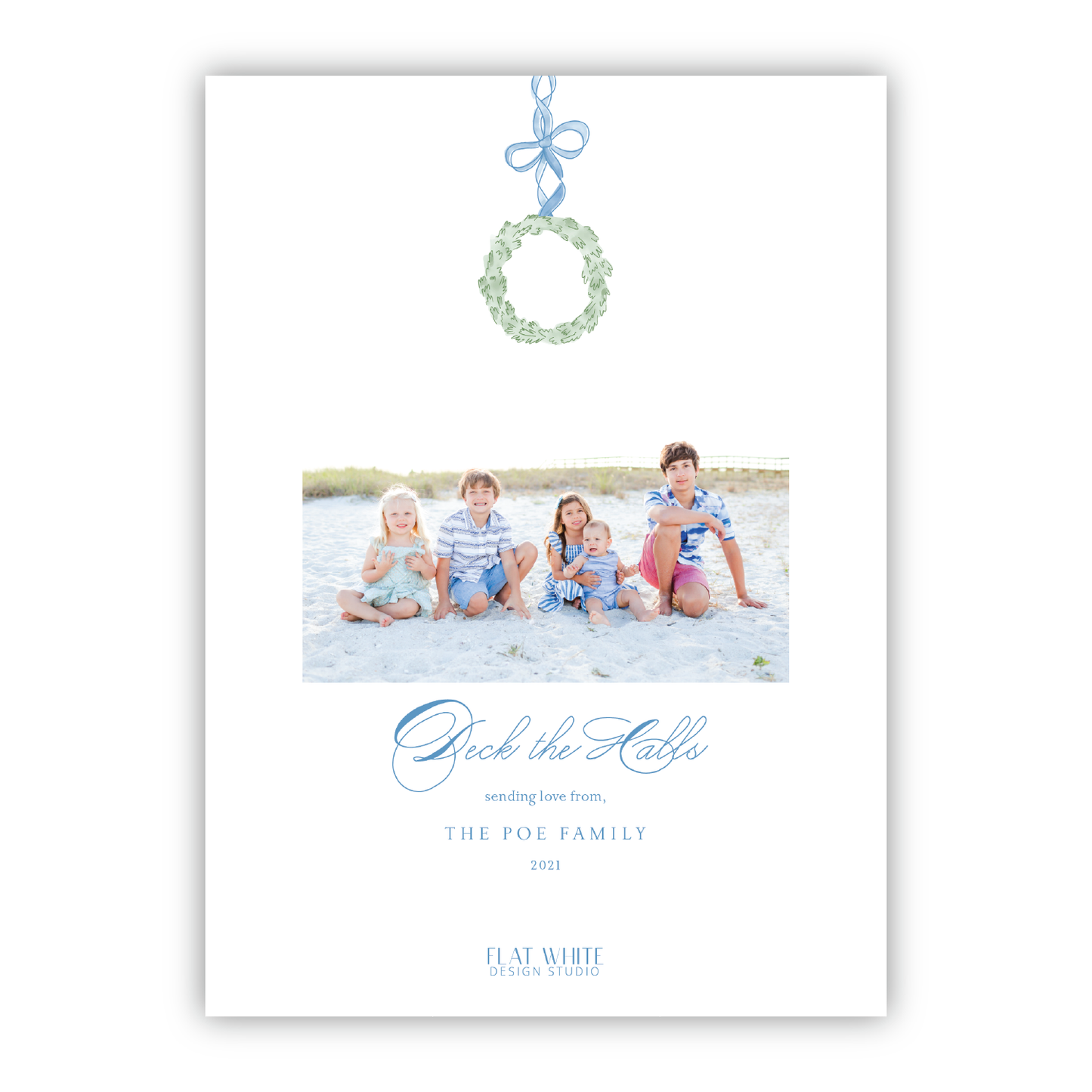 Wreath and Ribbon Holiday Pattern Portrait