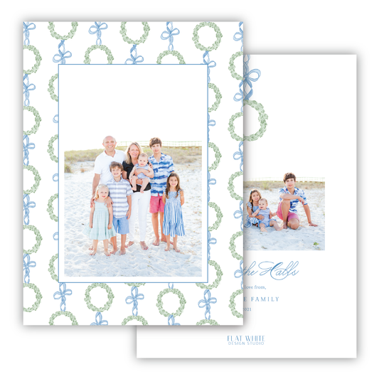 Wreath and Ribbon Holiday Pattern Portrait