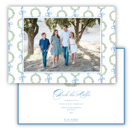 Wreath and Ribbon Holiday Pattern Landscape