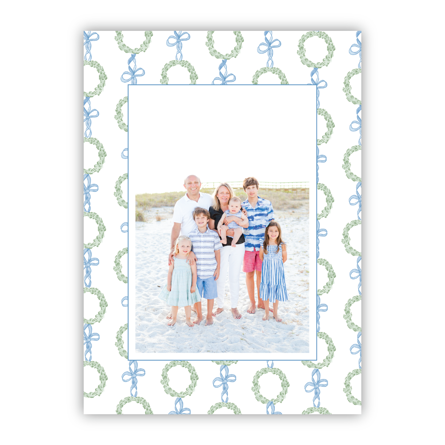 Wreath and Ribbon Holiday Pattern Portrait