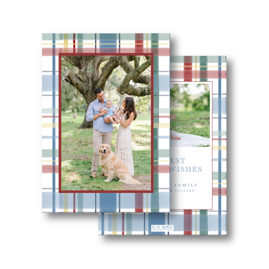 Christmas Red and Green Tartan Portrait