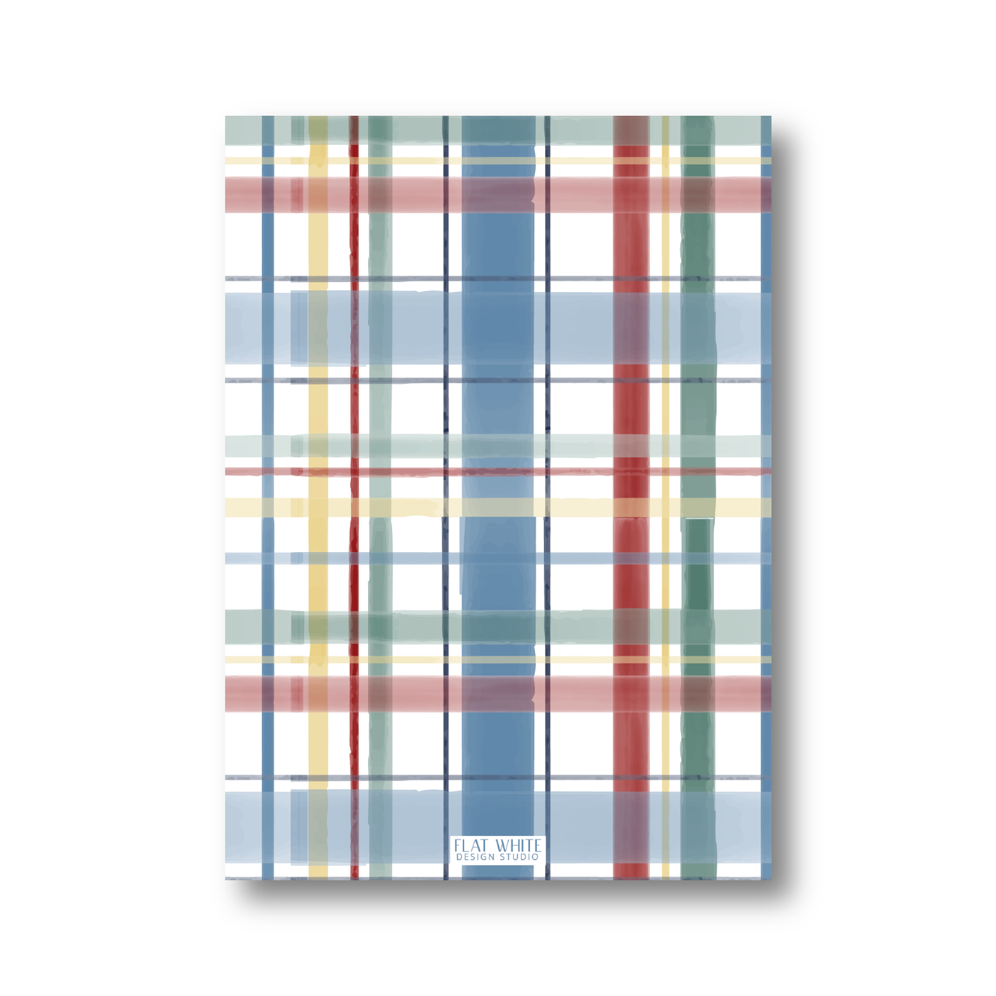 Christmas Red and Green Tartan Portrait Crest