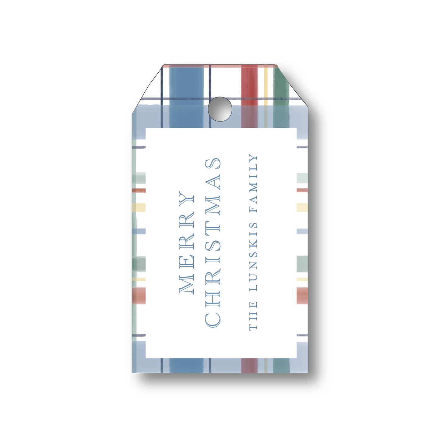 Christmas Tartan Gift Tag