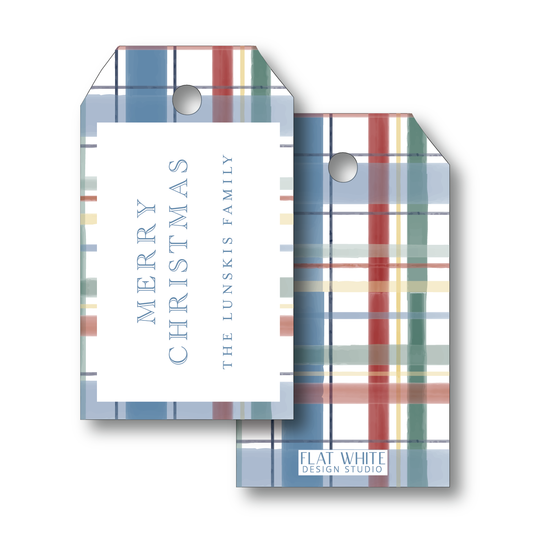 Christmas Tartan Gift Tag