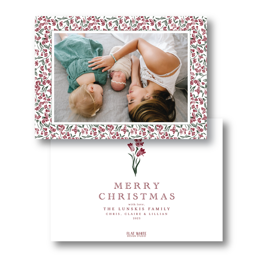 Christmas Flower Garden Pattern Landscape