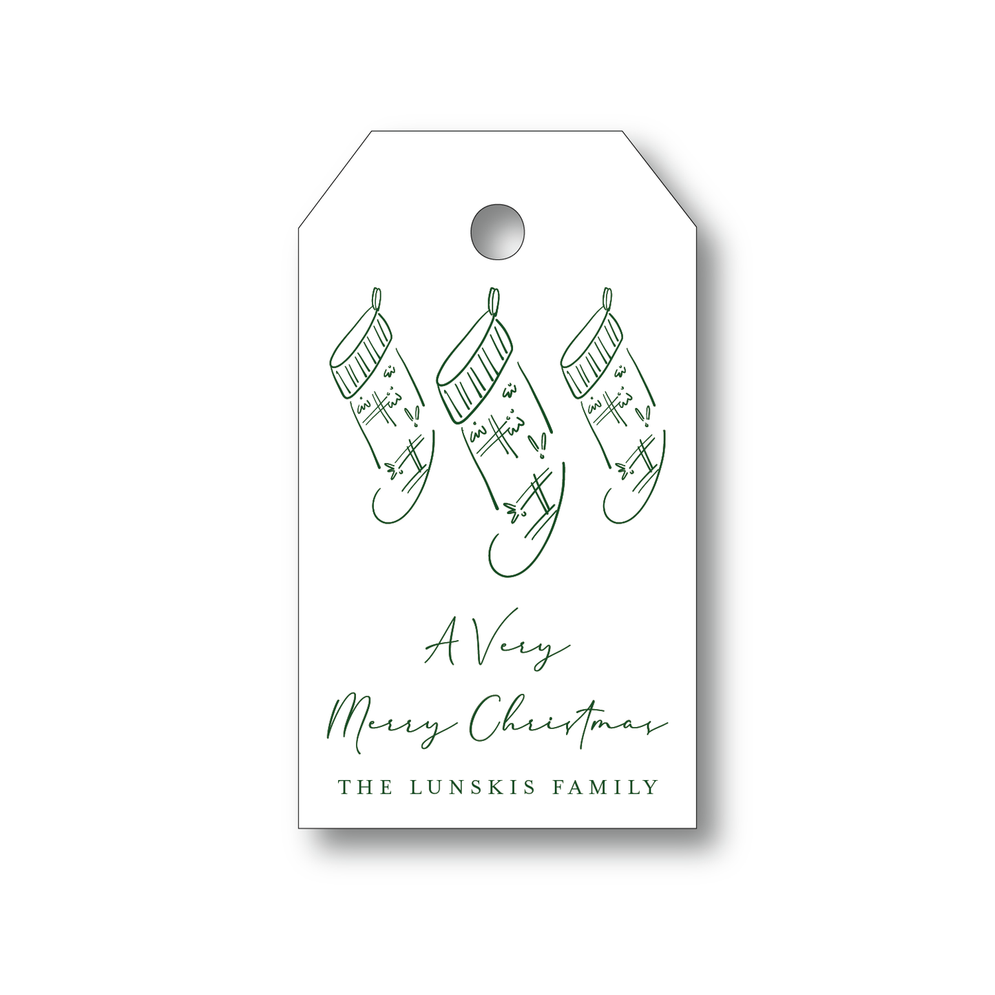 The Stockings are Hung Holiday Gift Tag