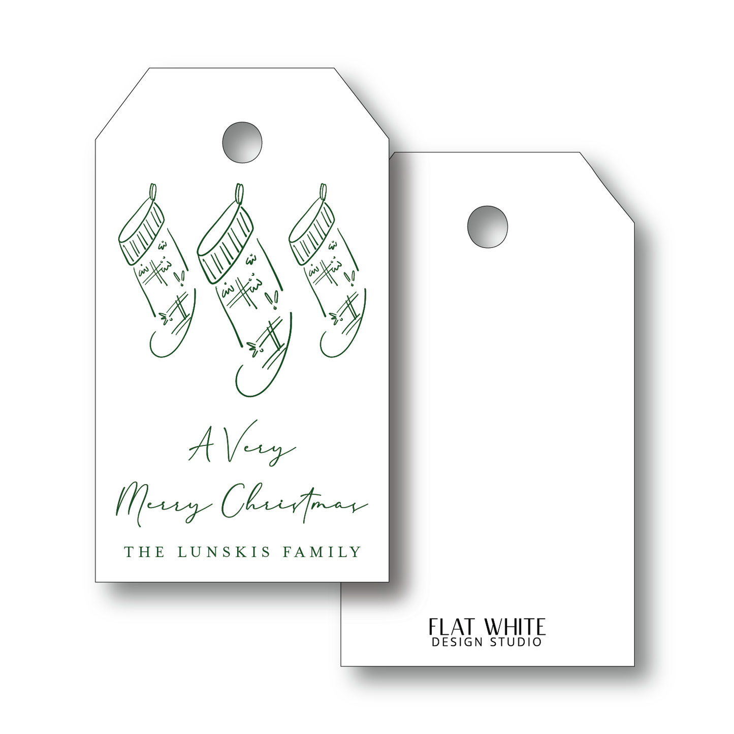 The Stockings are Hung Holiday Gift Tag