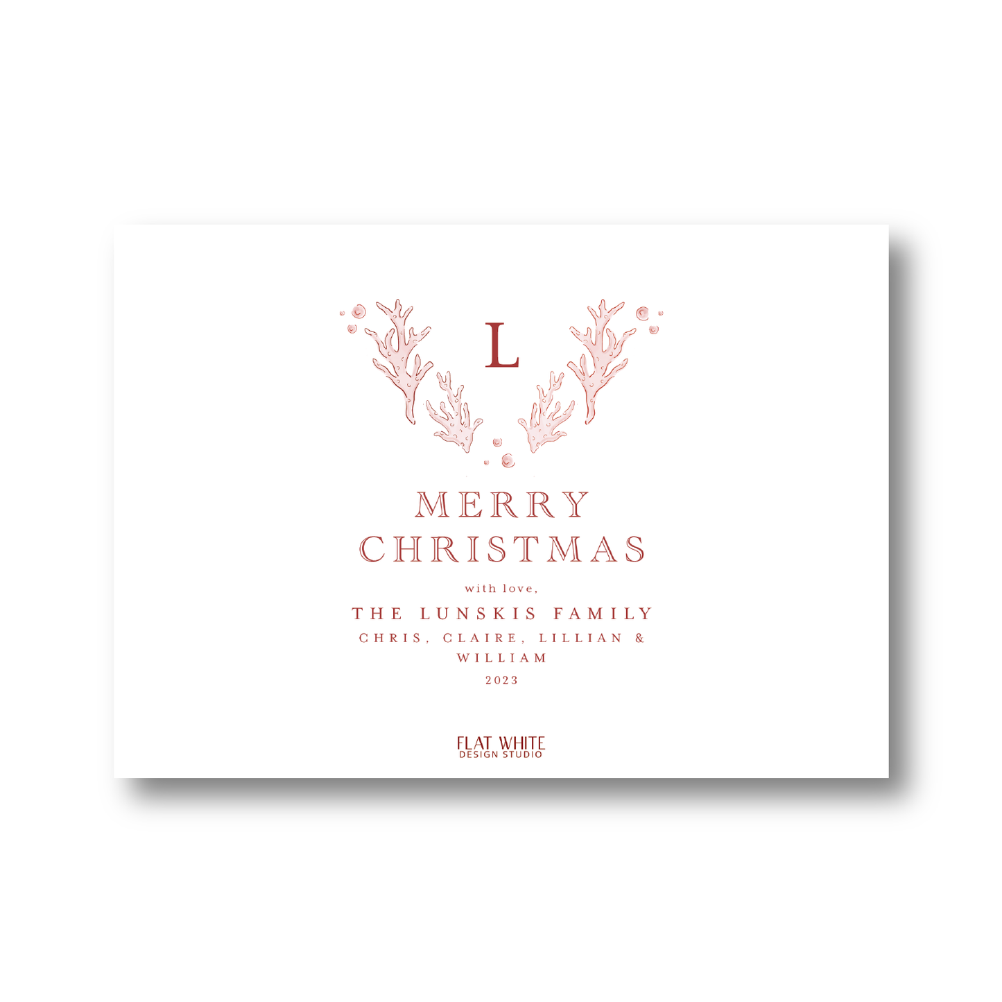 Christmas Coral Pattern Landscape