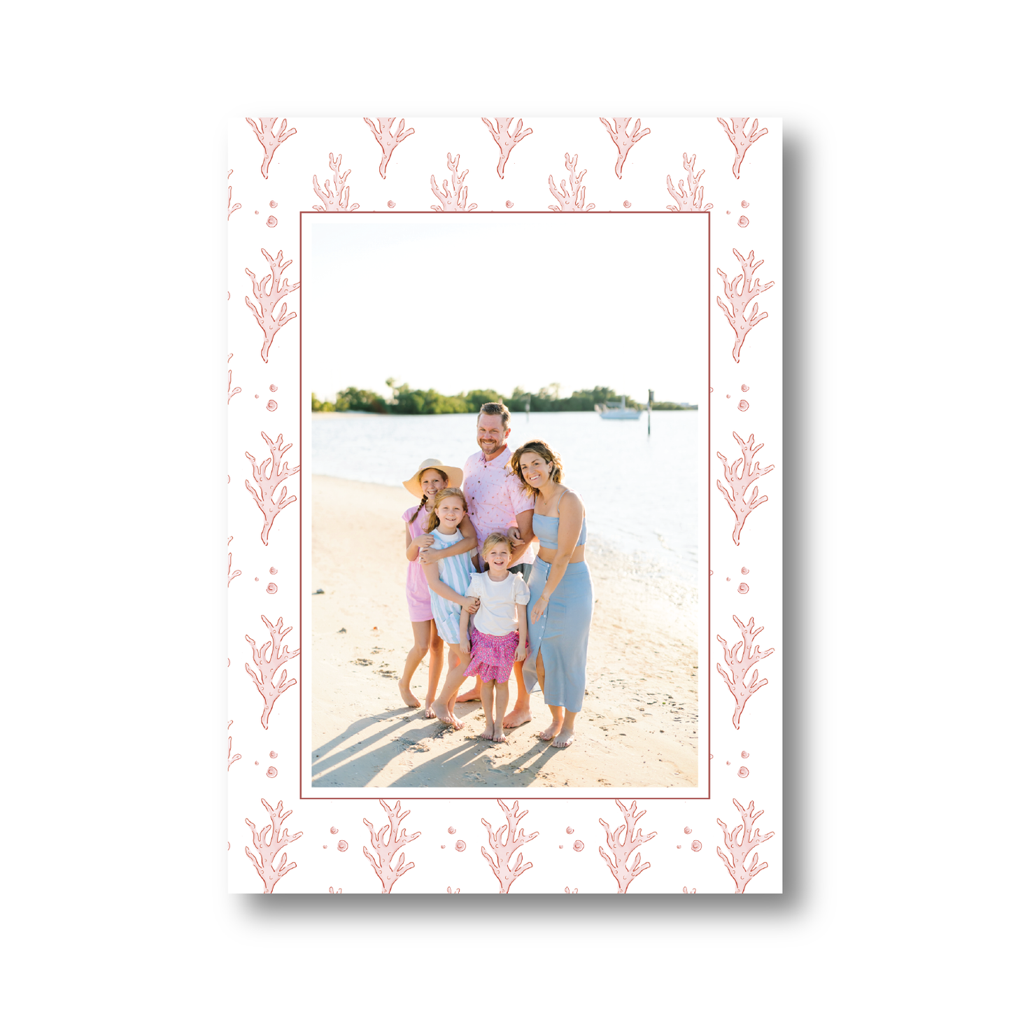 Christmas Coral Pattern Portrait