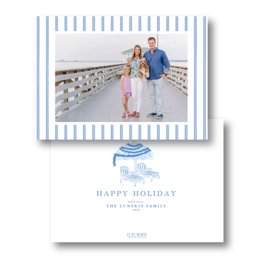 Happy Holiday Parasol Pattern Landscape