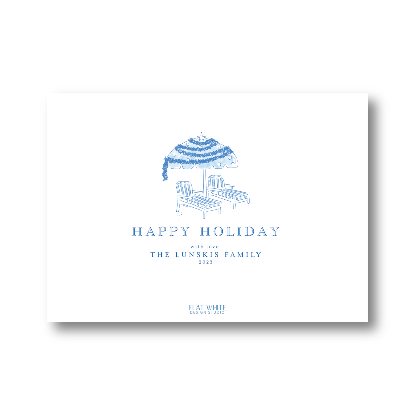 Happy Holiday Parasol Pattern Landscape