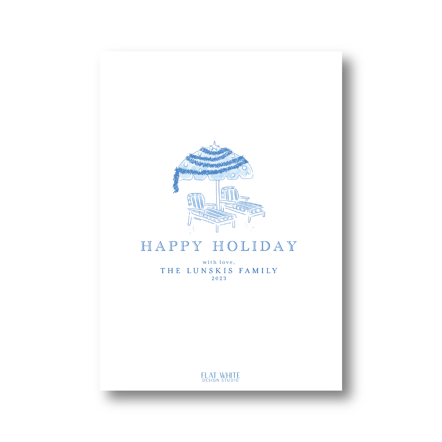 Happy Holiday Parasol Pattern Portrait