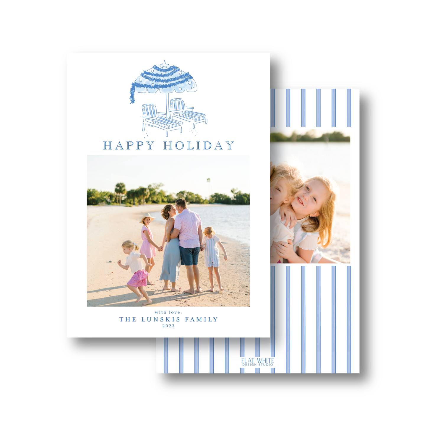 Happy Holiday Parasol Crest Portrait