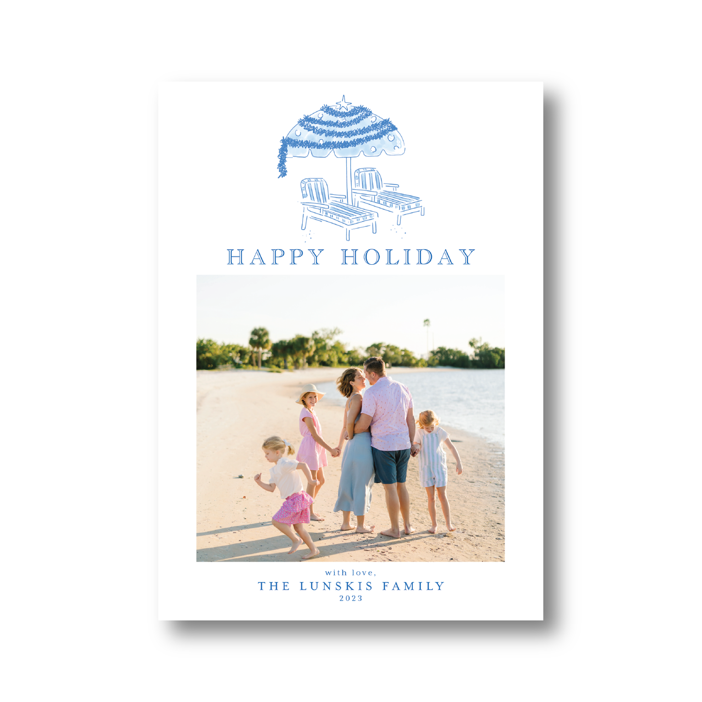 Happy Holiday Parasol Crest Portrait