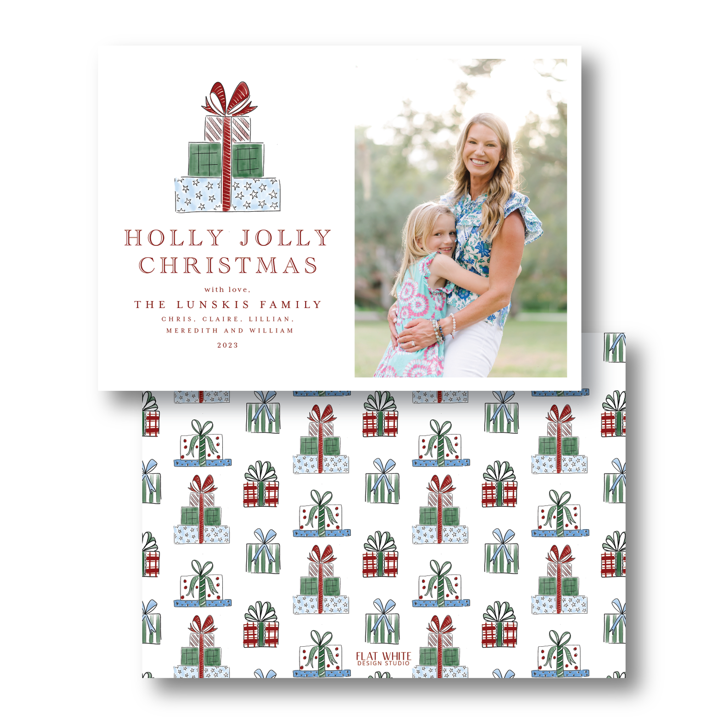 Holly Jolly Gift Landscape Crest