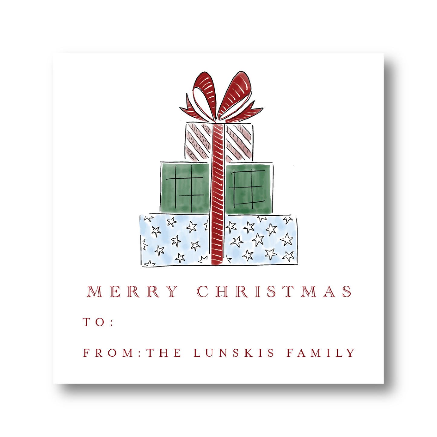 Holly Jolly Gift Sticker