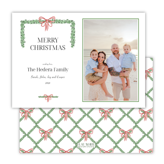 Holiday Ivy and Bows Crest Landscape