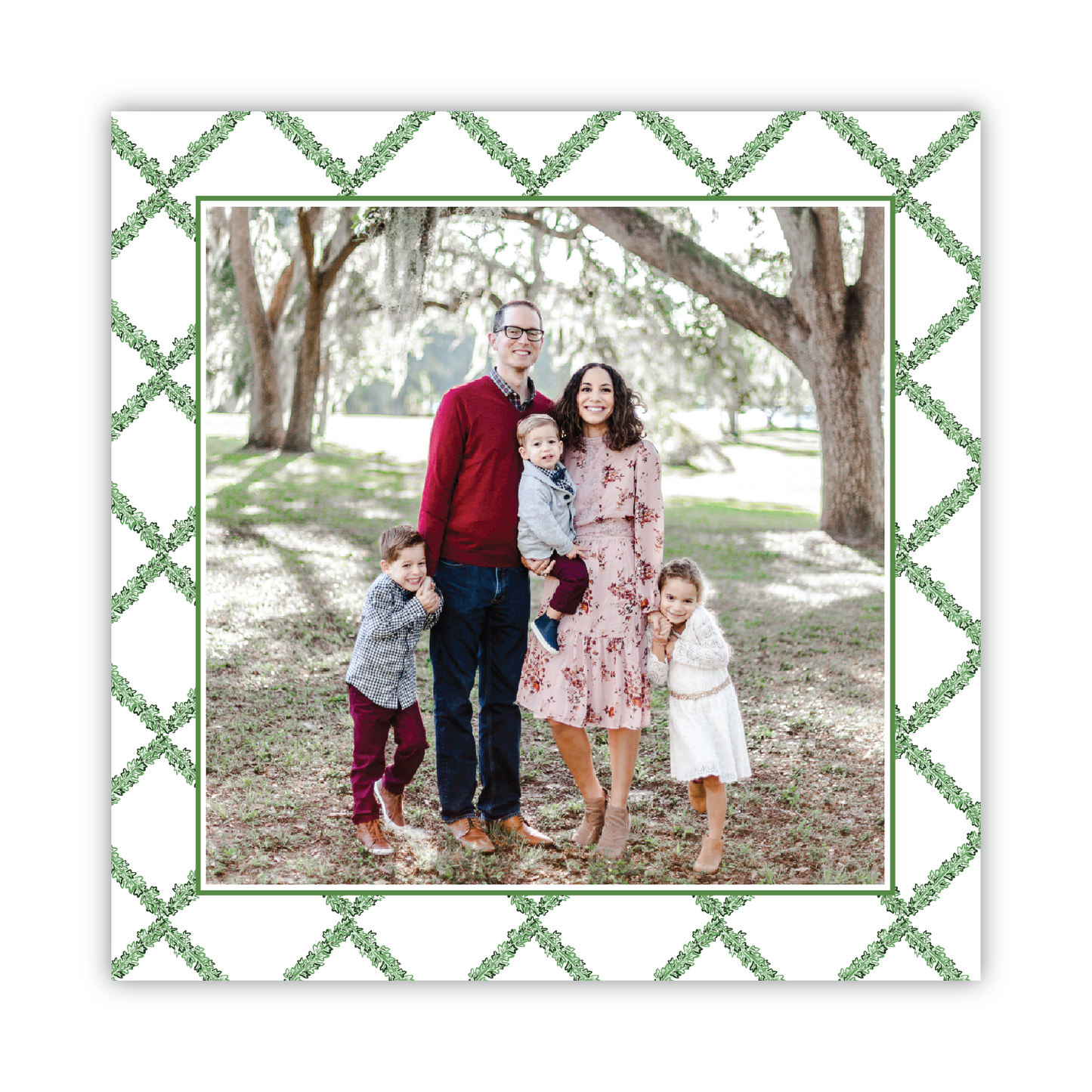 Holiday Ivy and Bows Square