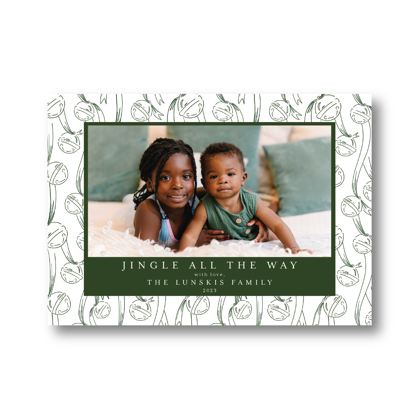 Jingle Bells Pattern Landscape Crest