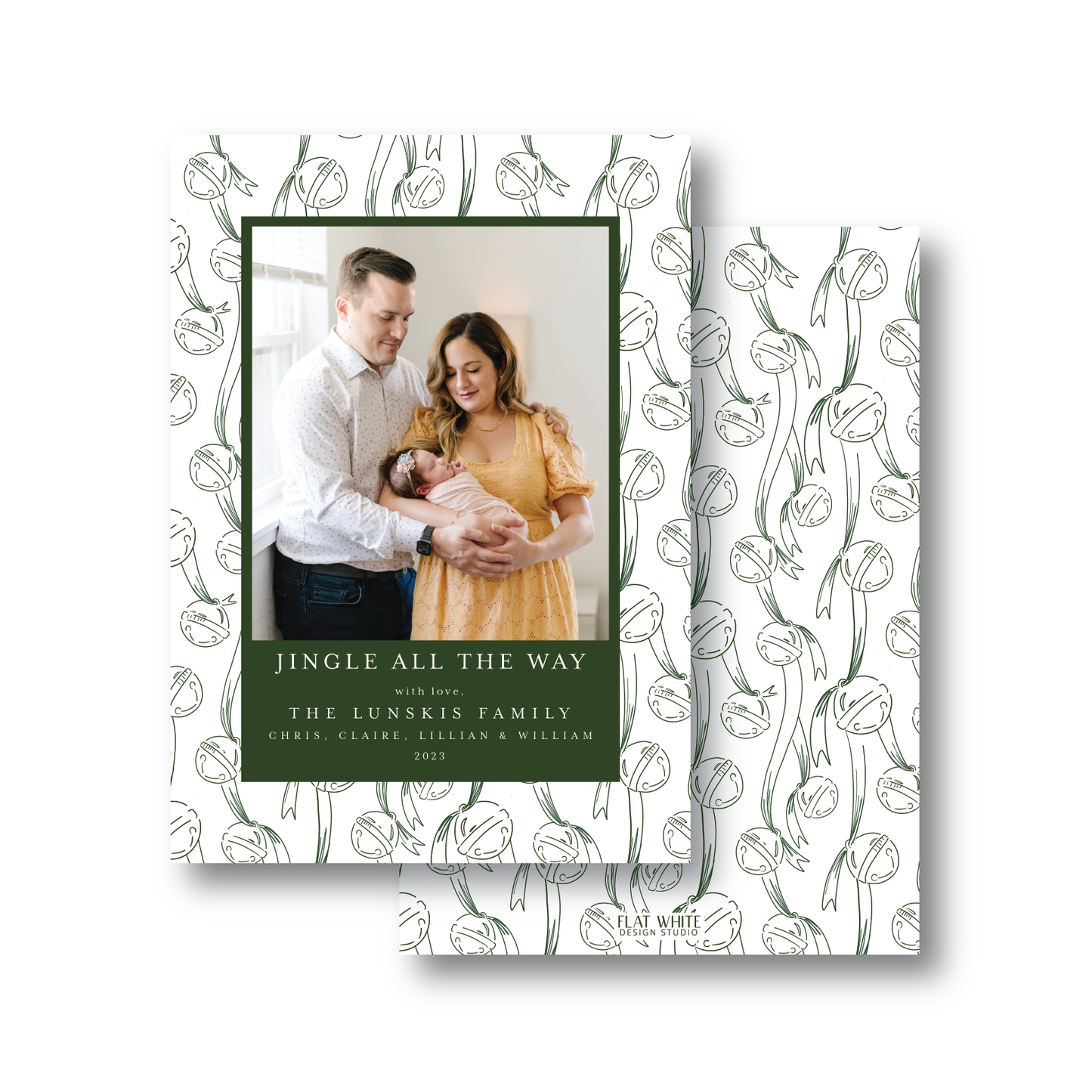 Jingle Bells Pattern Portrait  Crest
