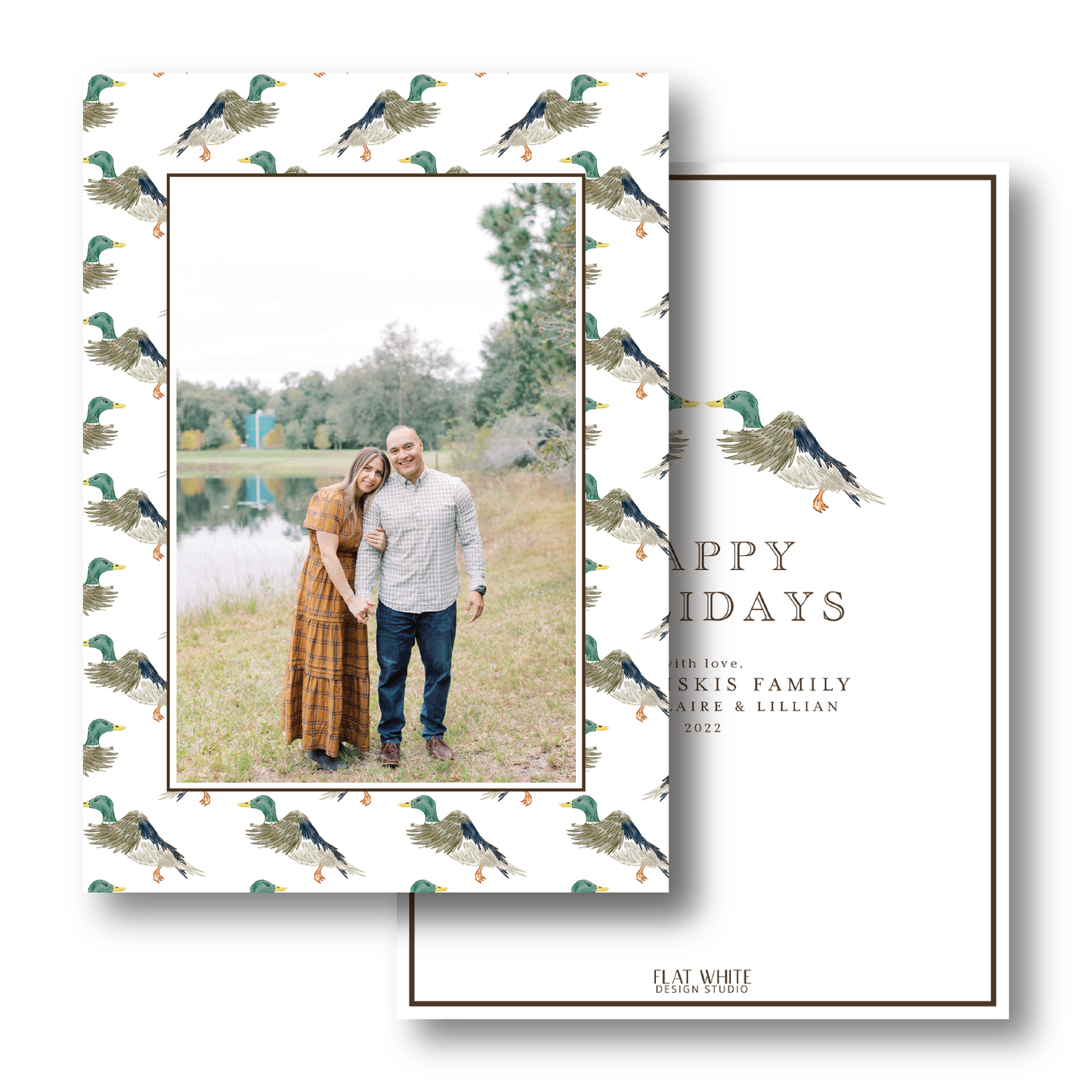Mallard Holiday Ball Pattern Portrait