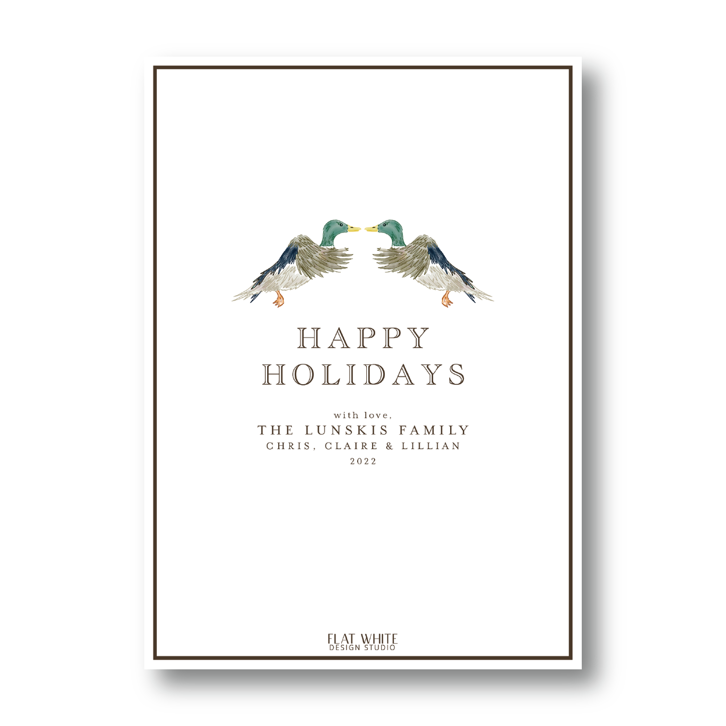 Mallard Holiday Ball Pattern Portrait