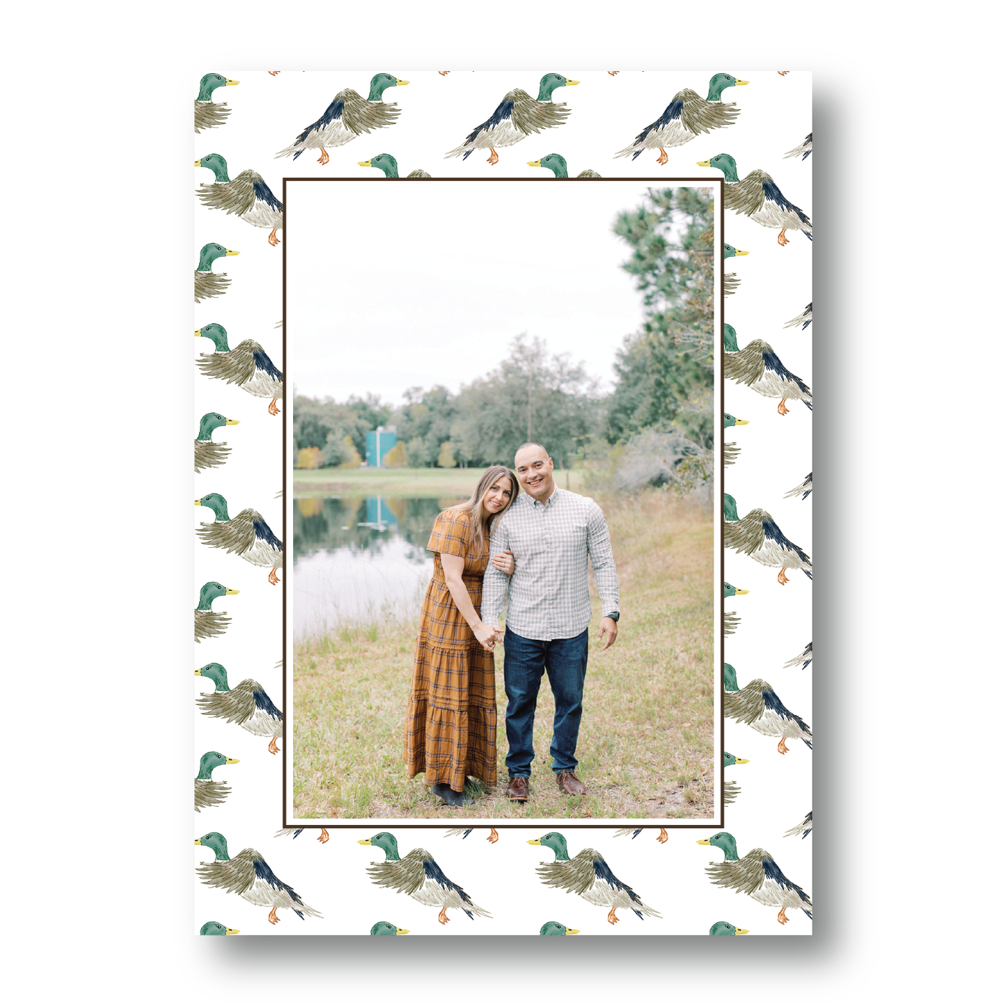 Mallard Holiday Ball Pattern Portrait