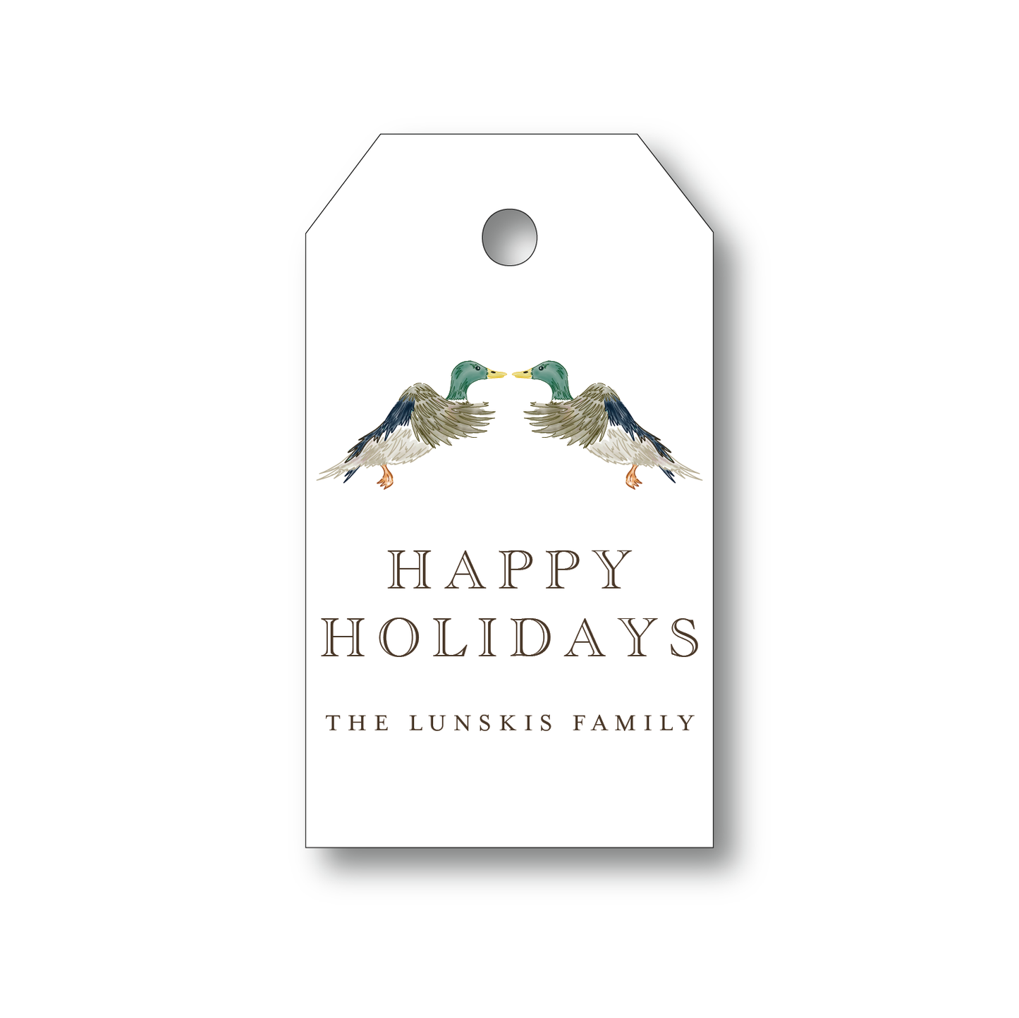 Mallard Holiday Gift Tag
