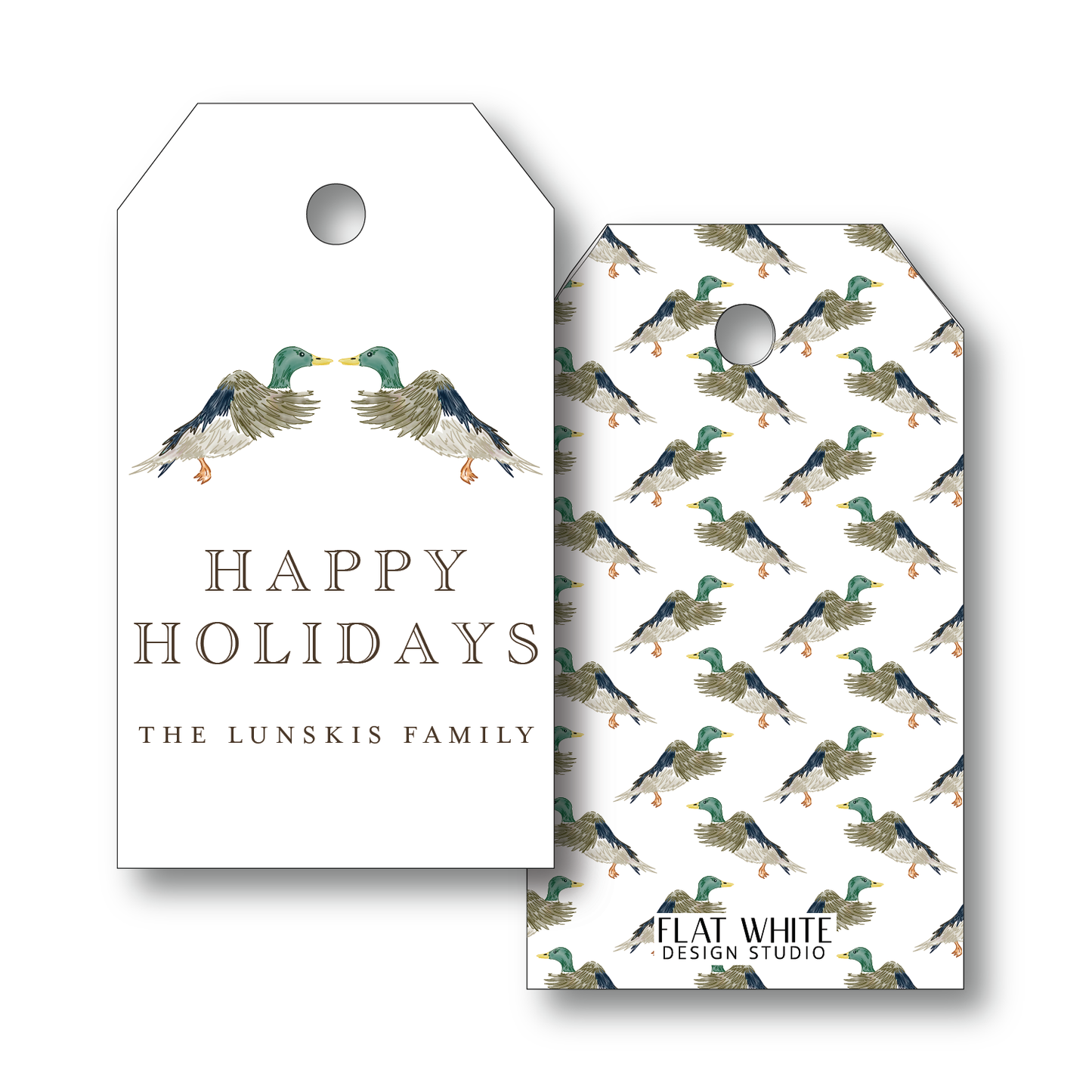 Mallard Holiday Gift Tag
