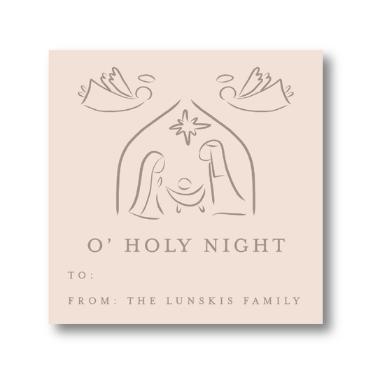 O' Holy Night Nativity Gift Sticker