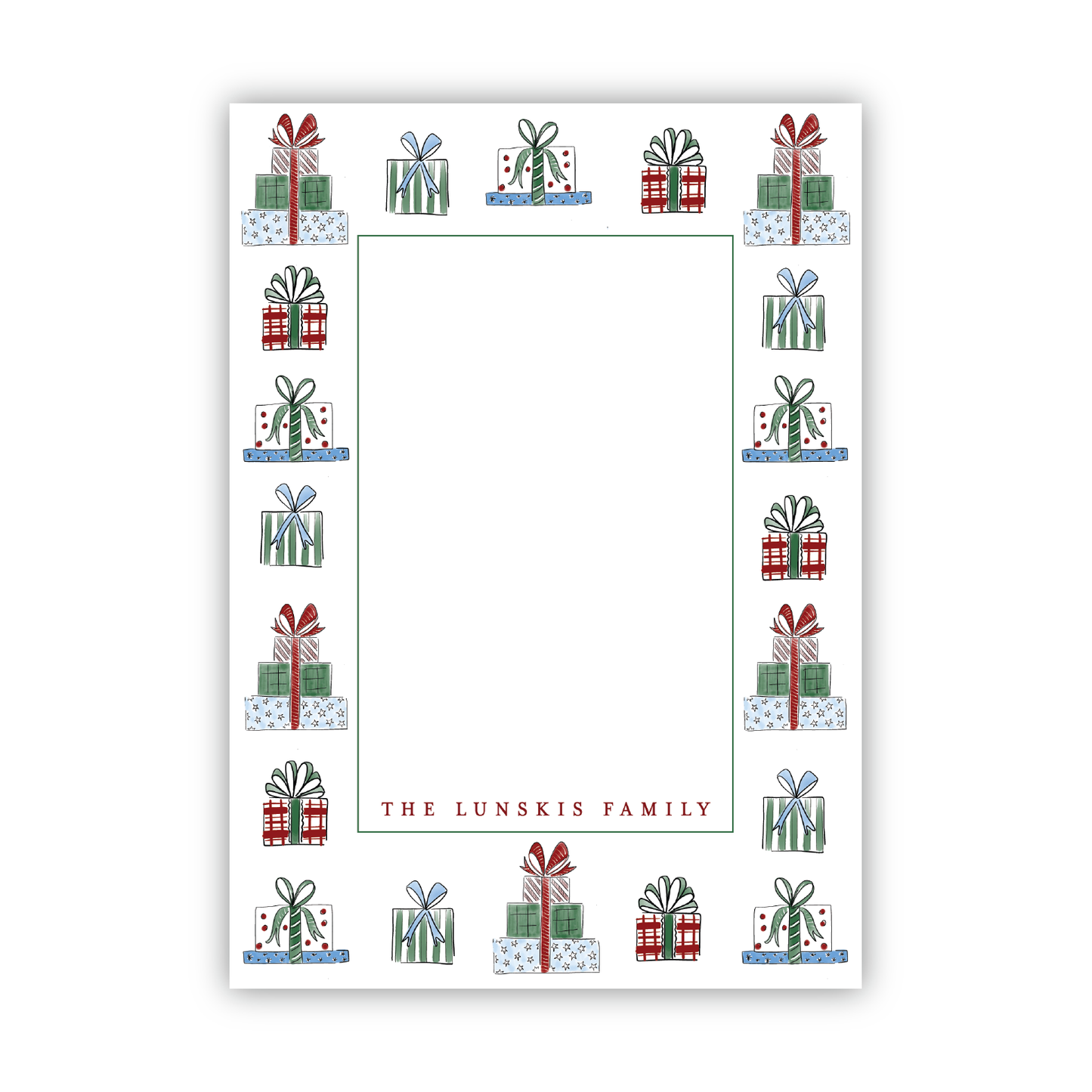 Holly Jolly Presents Holiday Notepad