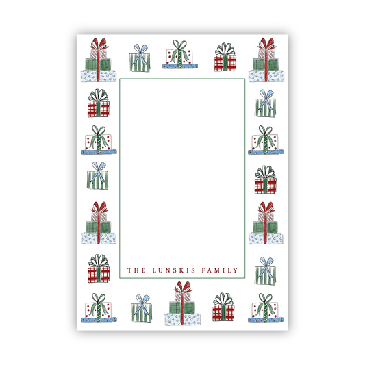 Holly Jolly Presents Holiday Notepad