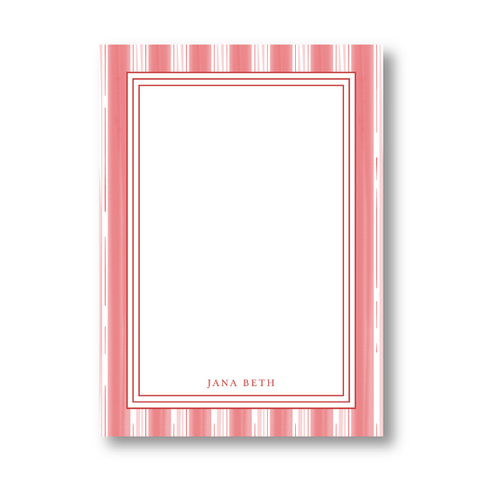 Red Stripes Notepad