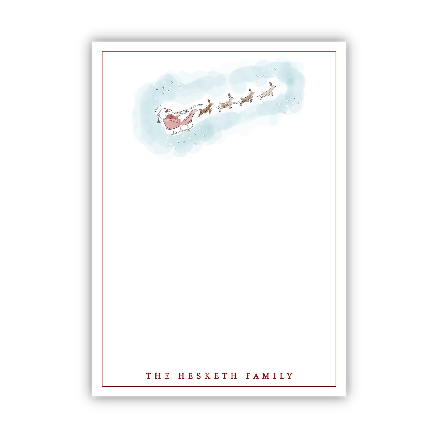 Santa's Sleigh Holiday Notepad