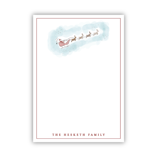Santa's Sleigh Holiday Notepad